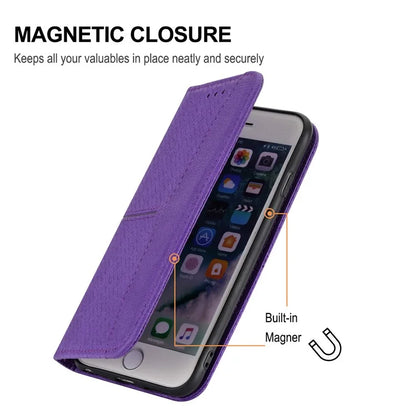 For Samsung Galaxy A25 5G (Global) (161.0 x 76.5 x 8.3mm) Case Woven Texture PU Leather Stand Phone Wallet Cover with Strap