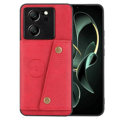 For Xiaomi 13T / 13T Pro / Redmi K60 Ultra Cover Card Slots PU Leather+TPU Phone Kickstand Case