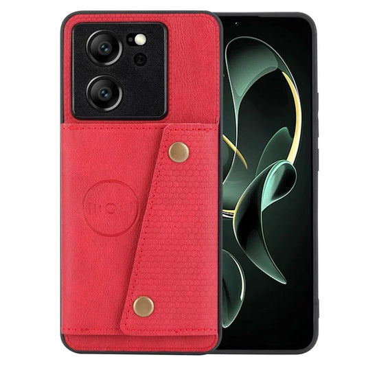 For Xiaomi 13T / 13T Pro / Redmi K60 Ultra Cover Card Slots PU Leather+TPU Phone Kickstand Case