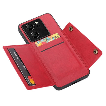 For Xiaomi 13T / 13T Pro / Redmi K60 Ultra Cover Card Slots PU Leather+TPU Phone Kickstand Case