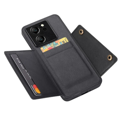 For Xiaomi 13T / 13T Pro / Redmi K60 Ultra Cover Card Slots PU Leather+TPU Phone Kickstand Case