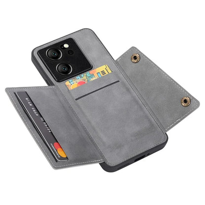 For Xiaomi 13T / 13T Pro / Redmi K60 Ultra Cover Card Slots PU Leather+TPU Phone Kickstand Case