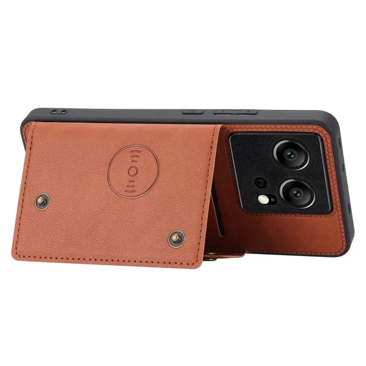 For Xiaomi 13T / 13T Pro / Redmi K60 Ultra Cover Card Slots PU Leather+TPU Phone Kickstand Case