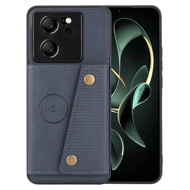 For Xiaomi 13T / 13T Pro / Redmi K60 Ultra Cover Card Slots PU Leather+TPU Phone Kickstand Case