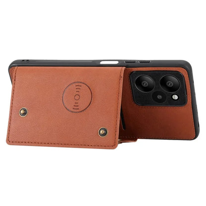 For Xiaomi Redmi Note 12R 5G Case PU Leather Coated TPU Phone Cover with Card Slots