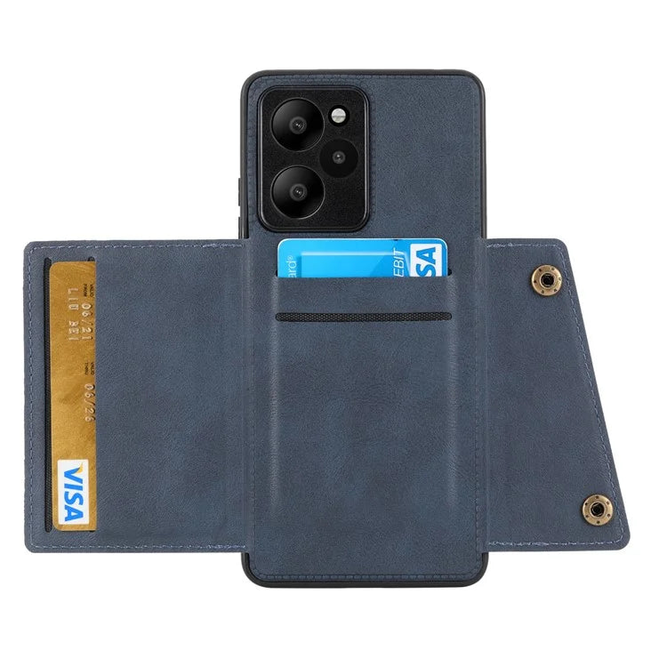 For Xiaomi Redmi Note 12R 5G Case PU Leather Coated TPU Phone Cover with Card Slots