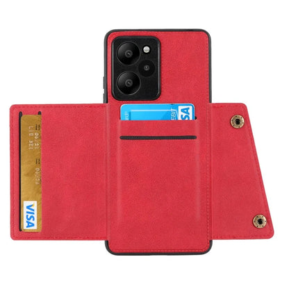For Xiaomi Redmi Note 12R 5G Case PU Leather Coated TPU Phone Cover with Card Slots