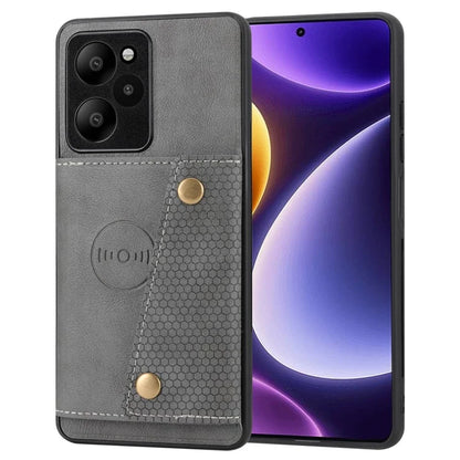 For Xiaomi Redmi Note 12R 5G Case PU Leather Coated TPU Phone Cover with Card Slots