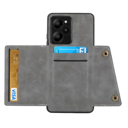For Xiaomi Redmi Note 12R 5G Case PU Leather Coated TPU Phone Cover with Card Slots