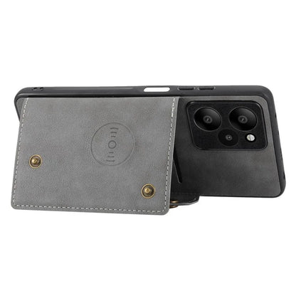 For Xiaomi Redmi Note 12R 5G Case PU Leather Coated TPU Phone Cover with Card Slots