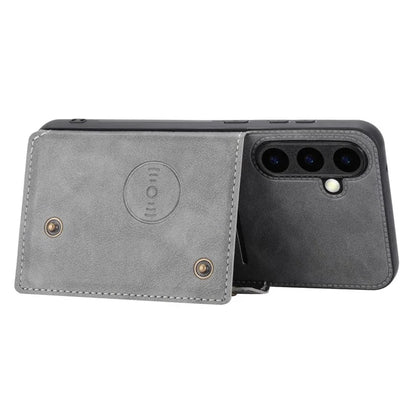 For Samsung Galaxy S23 FE Case Card Holder Kickstand Leather Coated TPU Phone Cover