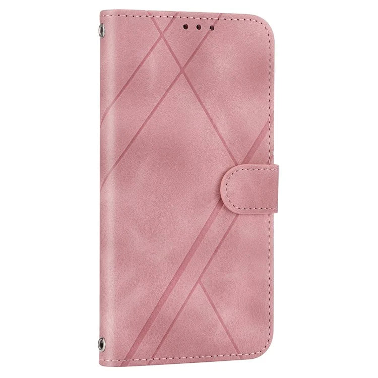 For Sony Xperia 5 V Case Imprinted Line Wallet Leather Phone Cover