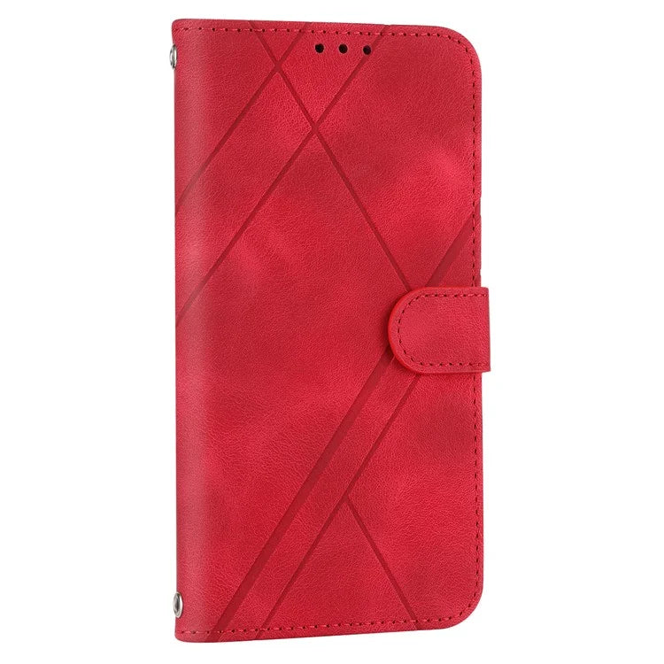 For Sony Xperia 5 V Case Imprinted Line Wallet Leather Phone Cover