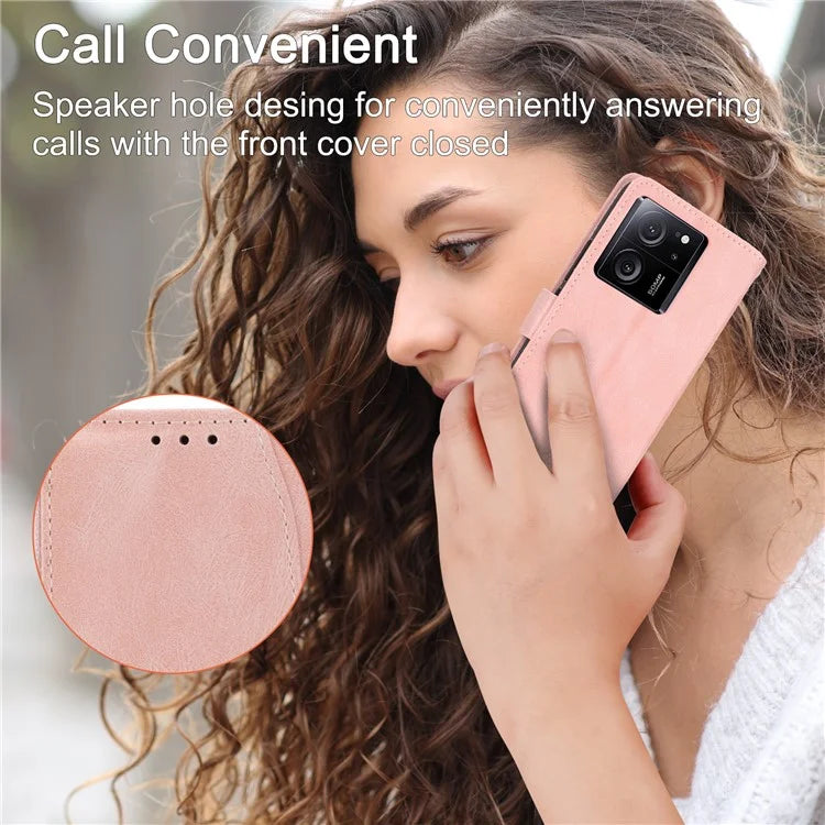 For Xiaomi Redmi K60 Ultra / 13T / 13T Pro Case Shockproof Leather Wallet Phone Cover with Long and Short Straps