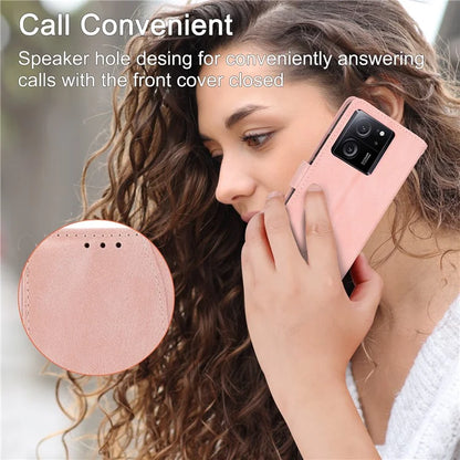 For Xiaomi Redmi K60 Ultra / 13T / 13T Pro Case Shockproof Leather Wallet Phone Cover with Long and Short Straps