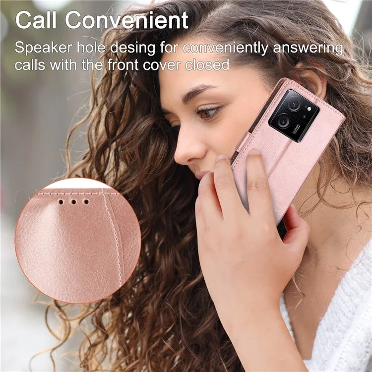 For Xiaomi Redmi K60 Ultra / 13T / 13T Pro Case Shockproof Leather Wallet Phone Cover with Long and Short Straps