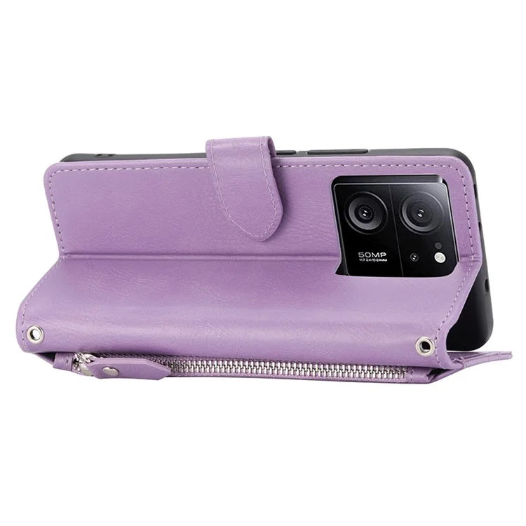 For Xiaomi Redmi K60 Ultra / 13T / 13T Pro Case Shockproof Leather Wallet Phone Cover with Long and Short Straps