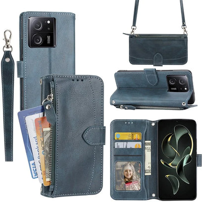 For Xiaomi Redmi K60 Ultra / 13T / 13T Pro Case Shockproof Leather Wallet Phone Cover with Long and Short Straps