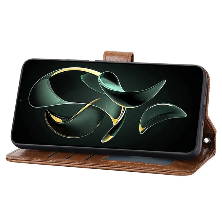 For Xiaomi Redmi K60 Ultra / 13T / 13T Pro Case Shockproof Leather Wallet Phone Cover with Long and Short Straps