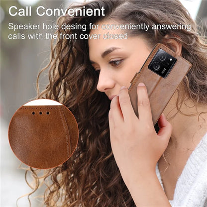 For Xiaomi Redmi K60 Ultra / 13T / 13T Pro Case Shockproof Leather Wallet Phone Cover with Long and Short Straps