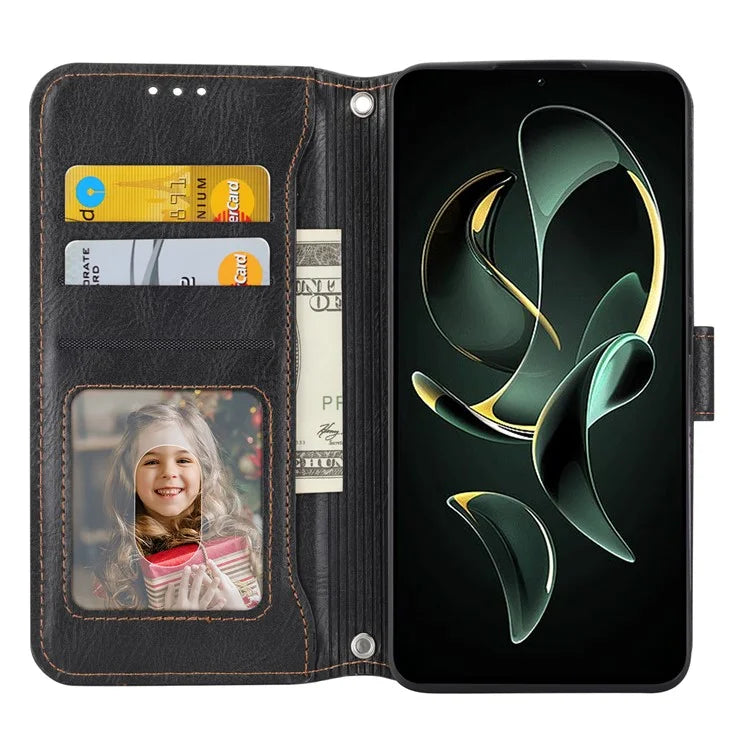 For Xiaomi Redmi K60 Ultra / 13T / 13T Pro Case Shockproof Leather Wallet Phone Cover with Long and Short Straps