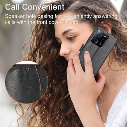 For Xiaomi Redmi K60 Ultra / 13T / 13T Pro Case Shockproof Leather Wallet Phone Cover with Long and Short Straps