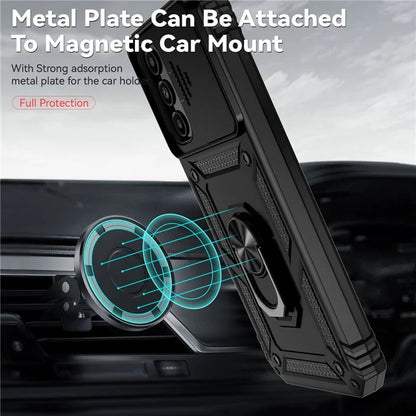 For Samsung Galaxy S23 FE Case Slide Camera Protection Kickstand Phone Cover