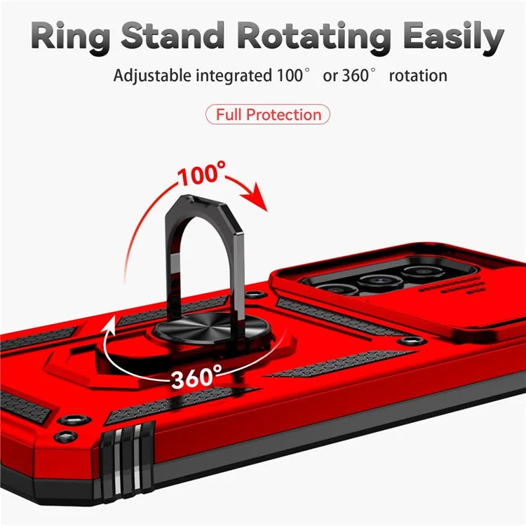 For Samsung Galaxy S23 FE Case Slide Camera Protection Kickstand Phone Cover