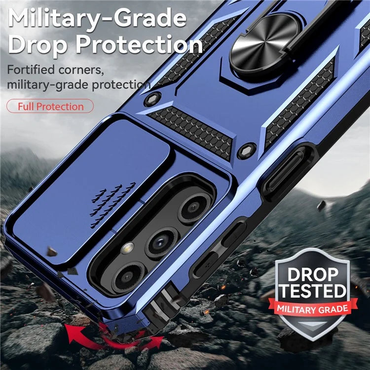 For Samsung Galaxy S23 FE Case Slide Camera Protection Kickstand Phone Cover