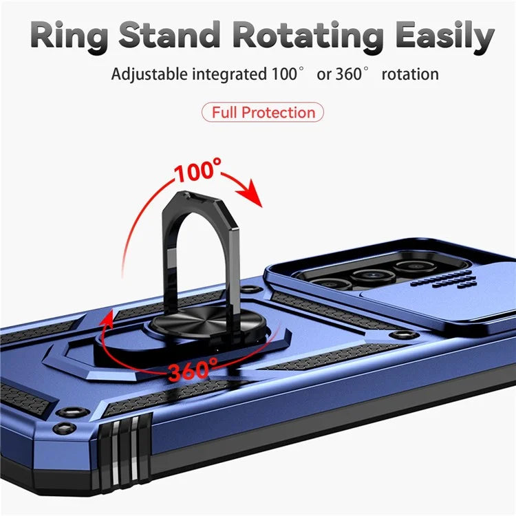 For Samsung Galaxy S23 FE Case Slide Camera Protection Kickstand Phone Cover