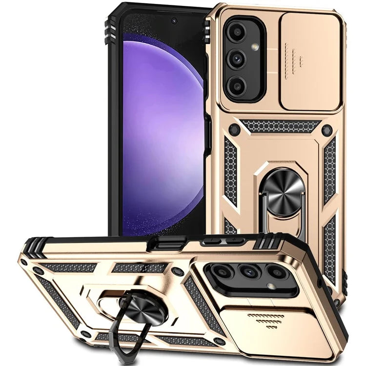 For Samsung Galaxy S23 FE Case Slide Camera Protection Kickstand Phone Cover