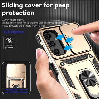 For Samsung Galaxy S23 FE Case Slide Camera Protection Kickstand Phone Cover
