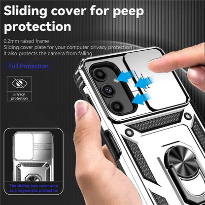 For Samsung Galaxy S23 FE Case Slide Camera Protection Kickstand Phone Cover