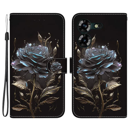 For Transsion Tecno Pova 5 4G Case Pattern Printing Phone Leather Cover