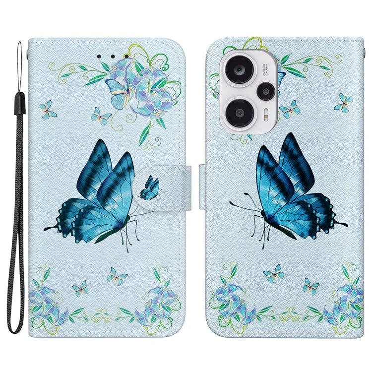 For Xiaomi Poco F5 5G / Redmi Note 12 Turbo Case PU Leather Stand Cover