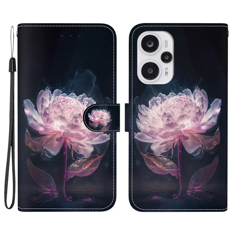For Xiaomi Poco F5 5G / Redmi Note 12 Turbo Case PU Leather Stand Cover