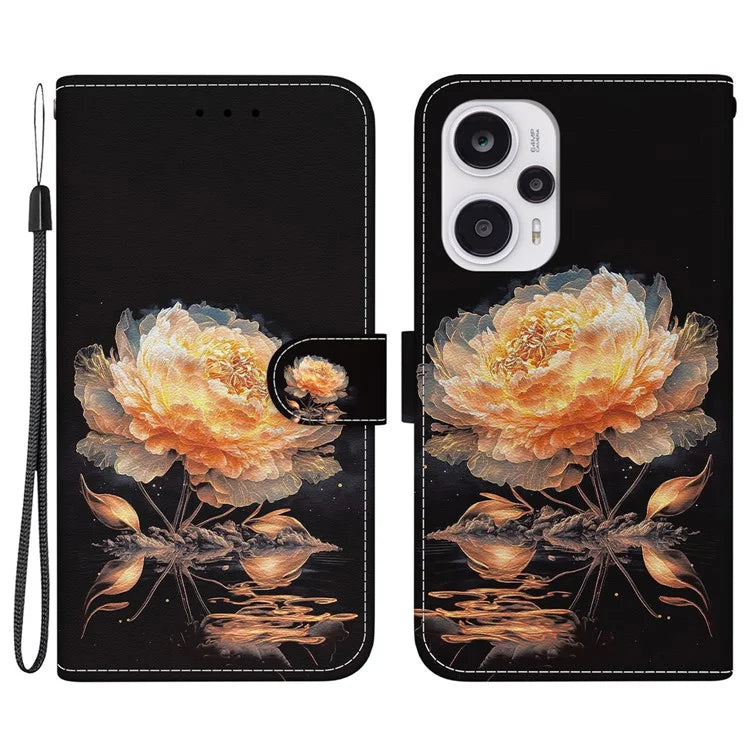 For Xiaomi Poco F5 5G / Redmi Note 12 Turbo Case PU Leather Stand Cover