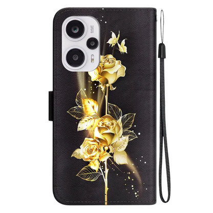 For Xiaomi Poco F5 5G / Redmi Note 12 Turbo Case PU Leather Stand Cover