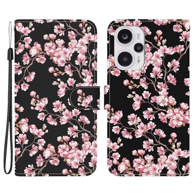 For Xiaomi Poco F5 5G / Redmi Note 12 Turbo Case PU Leather Stand Cover