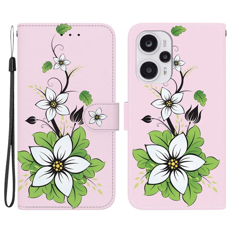 For Xiaomi Poco F5 5G / Redmi Note 12 Turbo Case PU Leather Stand Cover