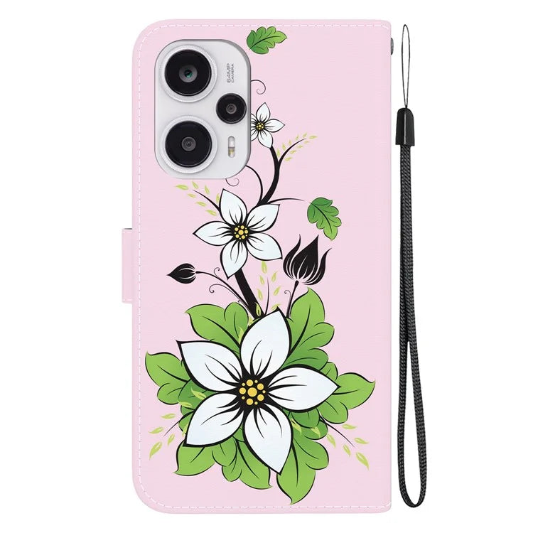 For Xiaomi Poco F5 5G / Redmi Note 12 Turbo Case PU Leather Stand Cover