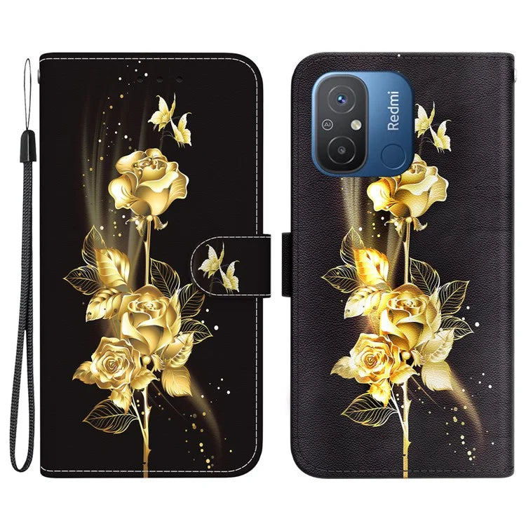 For Xiaomi Redmi 12C 4G Case Anti-scratch Wallet Phone Cover