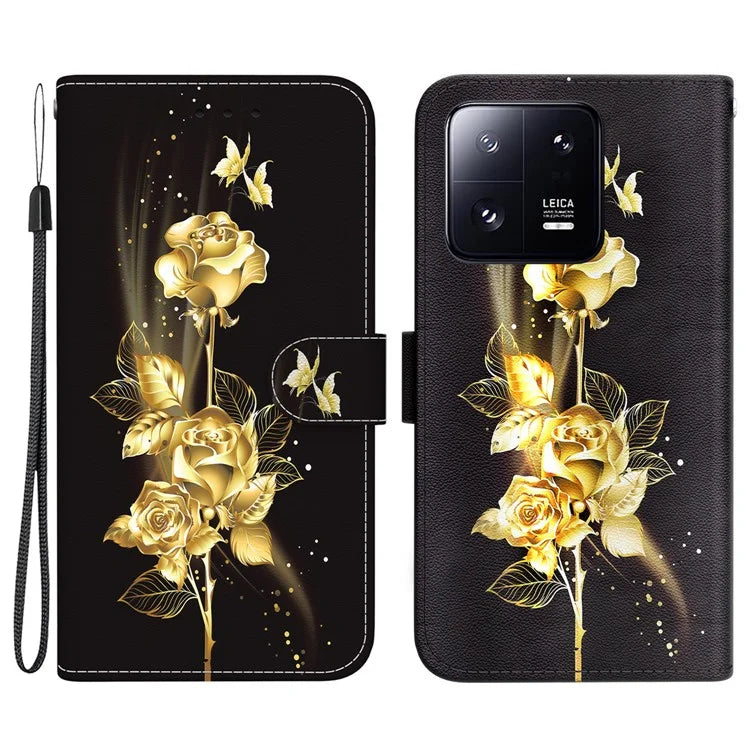 For Xiaomi 13 Pro 5G Case Pattern Printing Folio Flip Phone Cover
