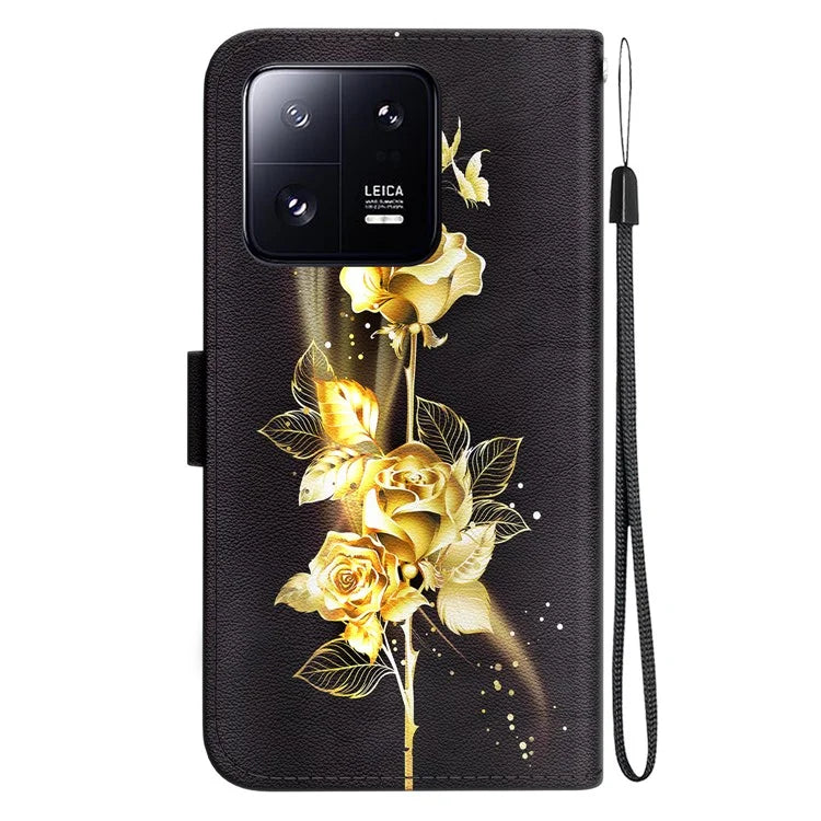 For Xiaomi 13 Pro 5G Case Pattern Printing Folio Flip Phone Cover