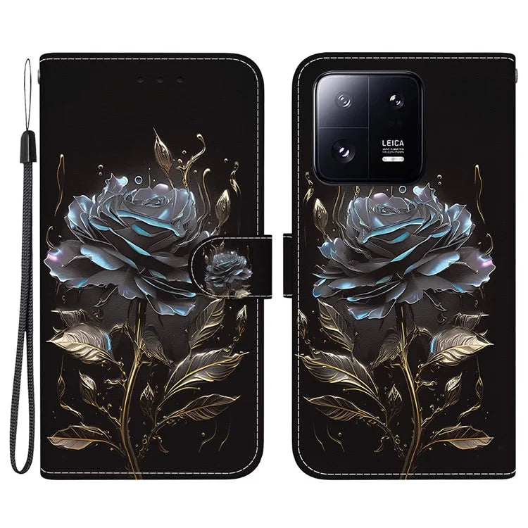 For Xiaomi 13 Pro 5G Case Pattern Printing Folio Flip Phone Cover