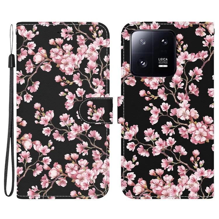 For Xiaomi 13 Pro 5G Case Pattern Printing Folio Flip Phone Cover