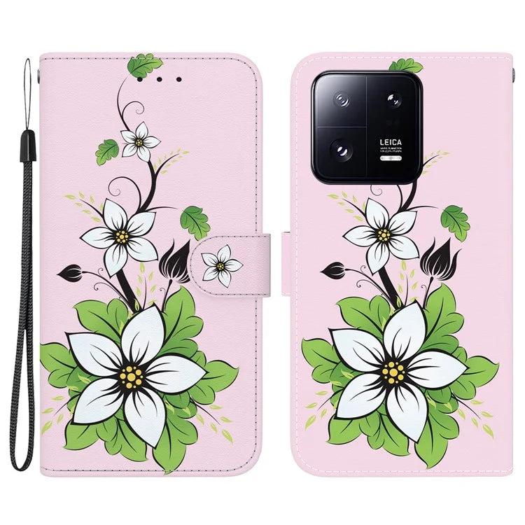For Xiaomi 13 Pro 5G Case Pattern Printing Folio Flip Phone Cover