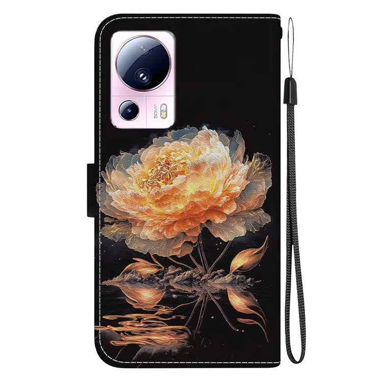 For Xiaomi 13 Lite / Civi 2 5G Case Pattern Printing Phone Stand Cover