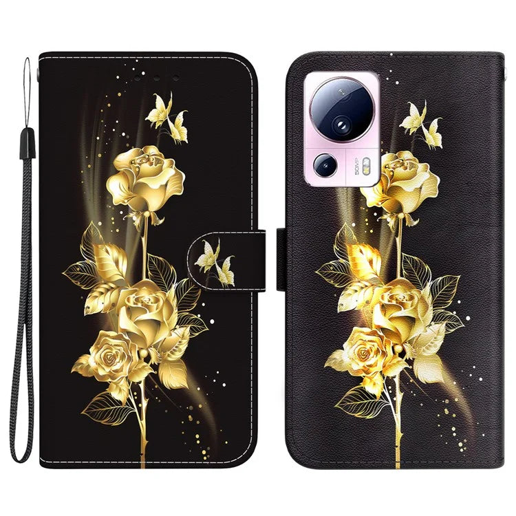 For Xiaomi 13 Lite / Civi 2 5G Case Pattern Printing Phone Stand Cover