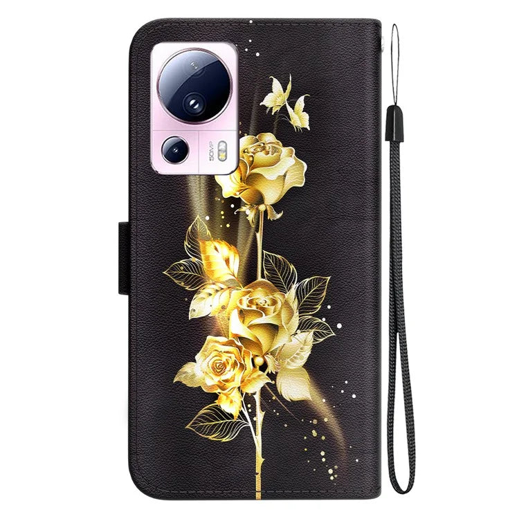 For Xiaomi 13 Lite / Civi 2 5G Case Pattern Printing Phone Stand Cover